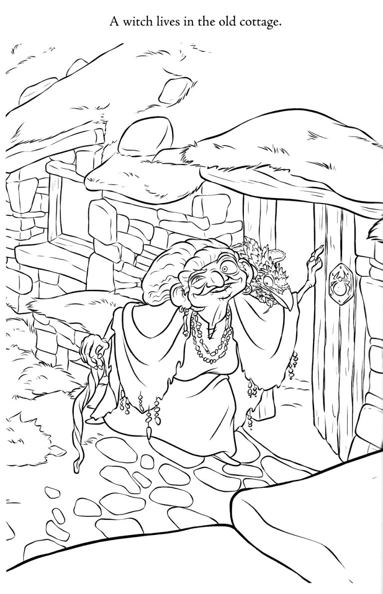 free printable the witch coloring pages brave