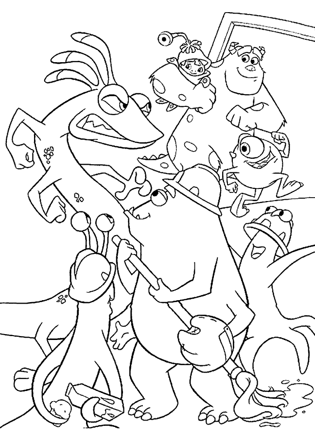 monsters inc coloring pages best for kids coloriage personnages bvb