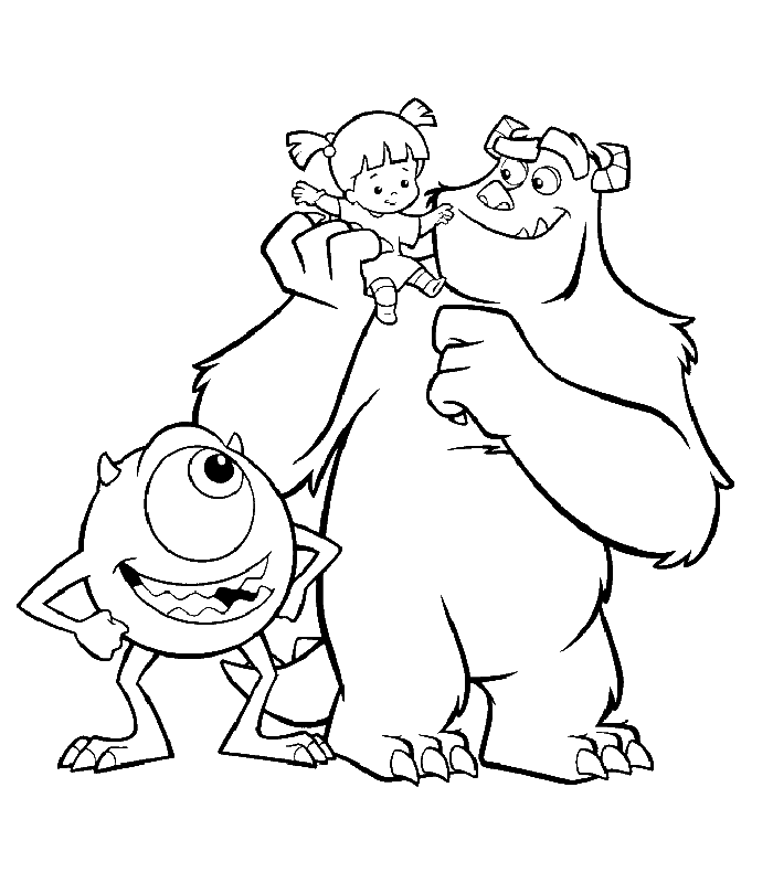 Monsters Academy: Bob and Sully - Monsters Academy Kids Coloring Pages