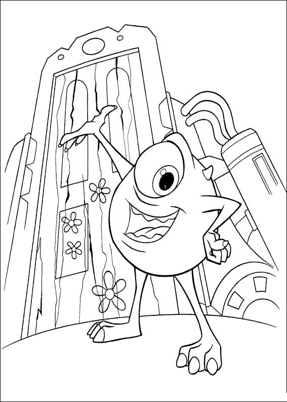 Monsters Inc Coloring Pages / Color by Number Monsters Inc coloring ...