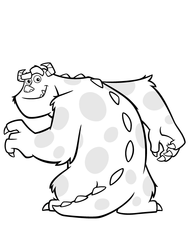 Transparent Sully Monsters Inc Png - Cute Black And White Monster