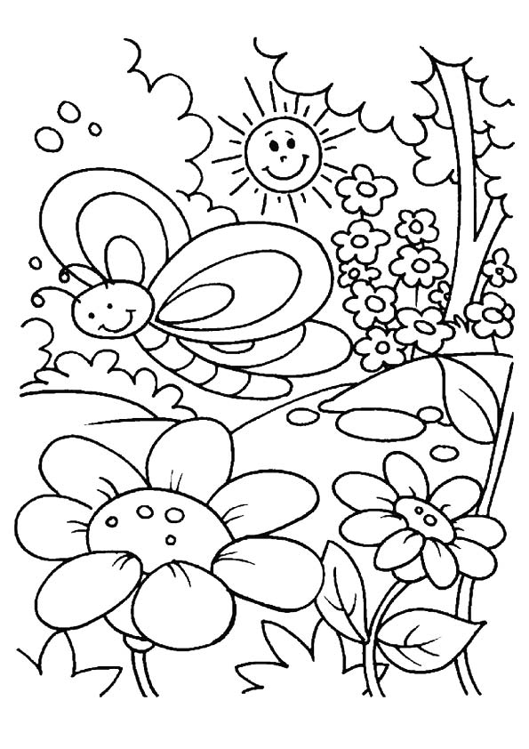 spring season cute spring coloring pages