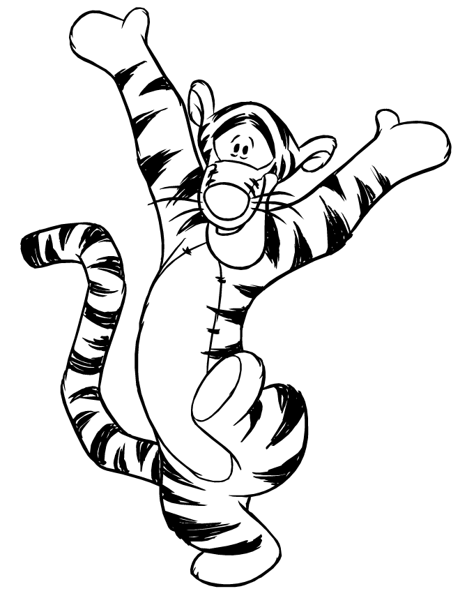 coloring pages of baby tigger