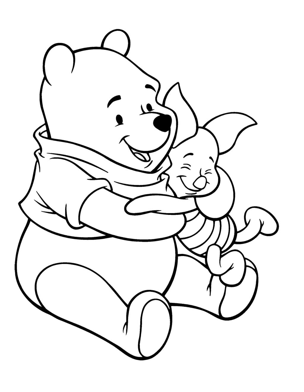 winnie the pooh coloring pages heart