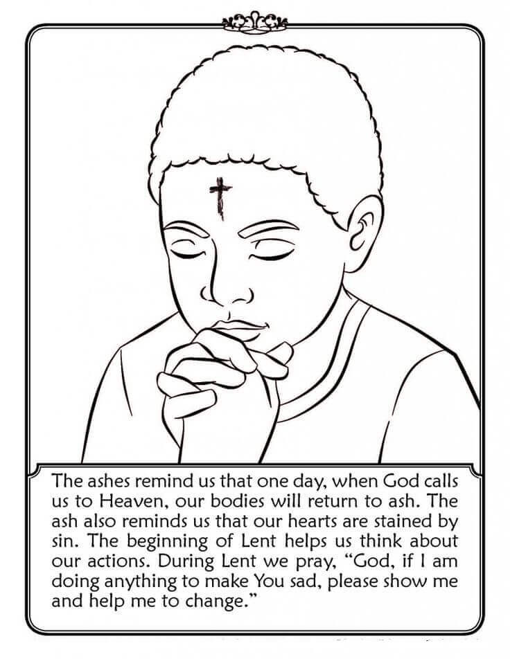 Ash Wednesday Printable Coloring Pages Printable Templates