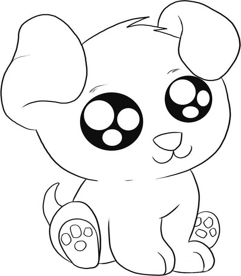 Puppy Coloring Pages For Kids 4