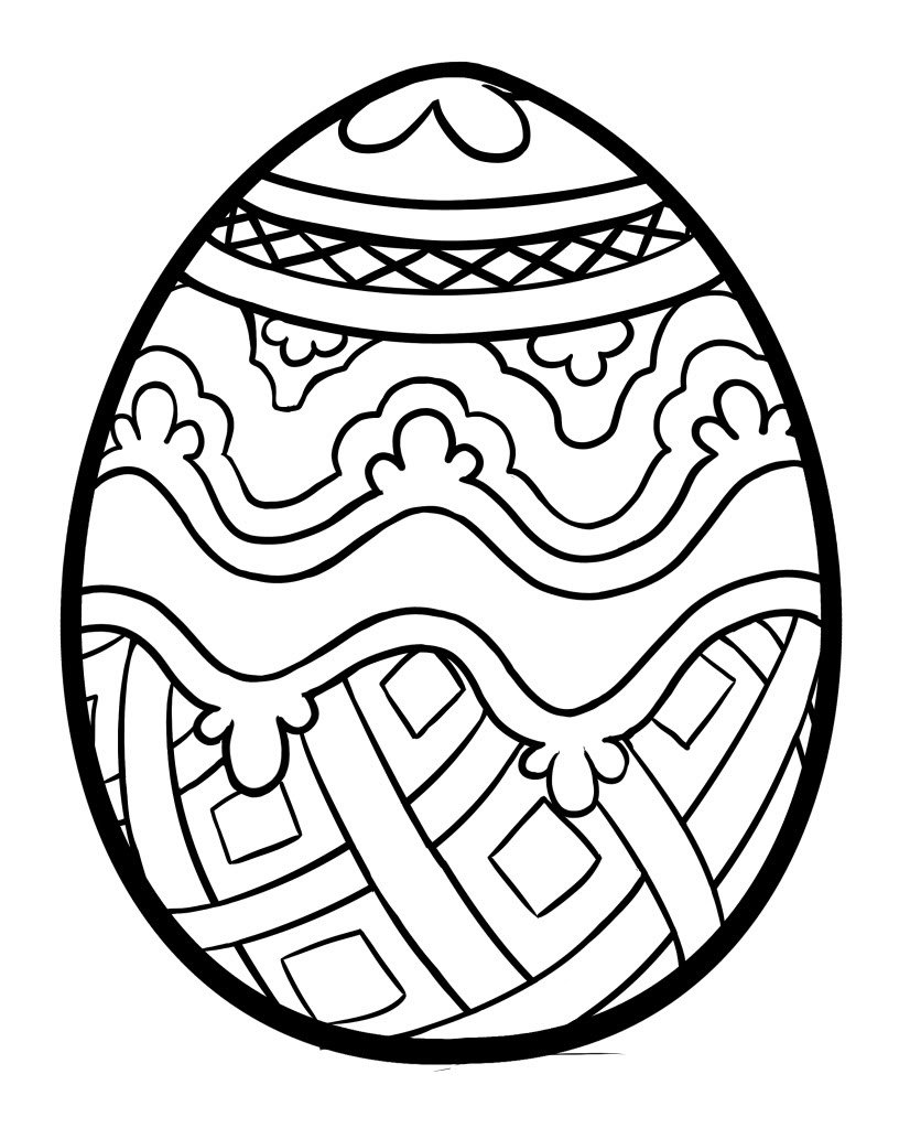 Printable Chick And Easter Egg Coloring Page 7