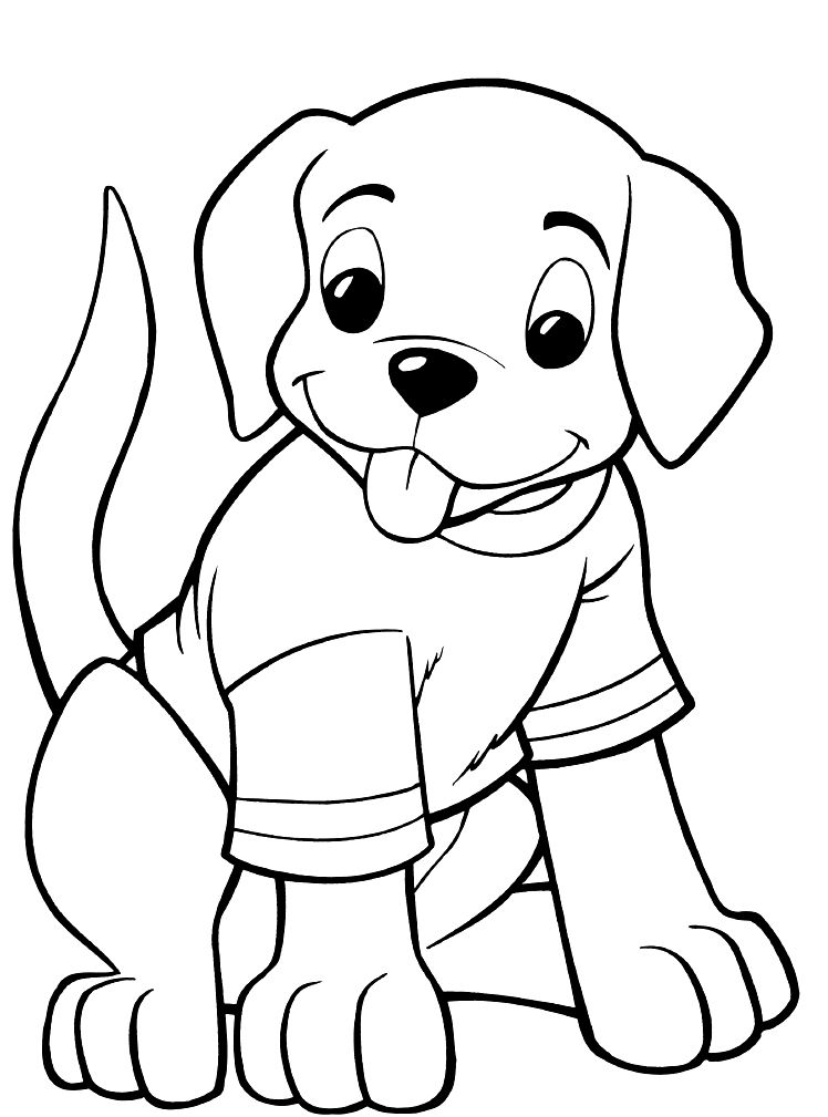 Puppies Printable Coloring Pages 3