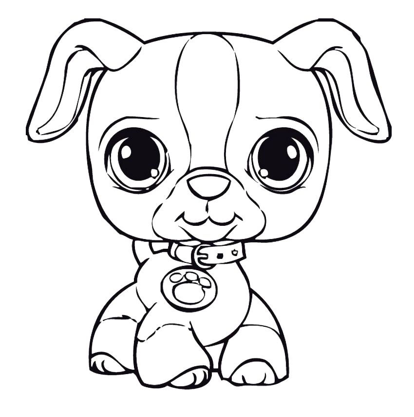 Puppies Printable Coloring Pages 1