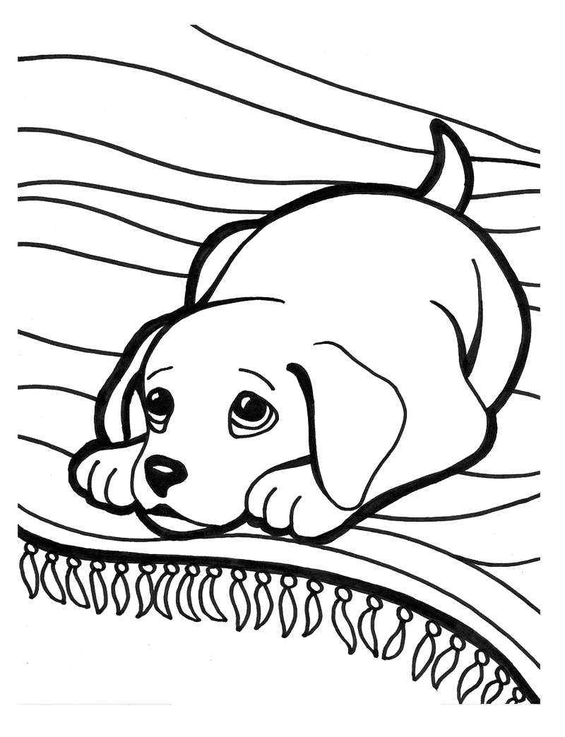 Printable Coloring Pages Puppies Coloring Home Coloring Page Of
