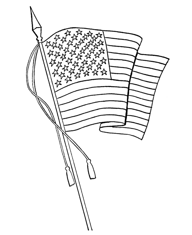 American Flag Coloring Page