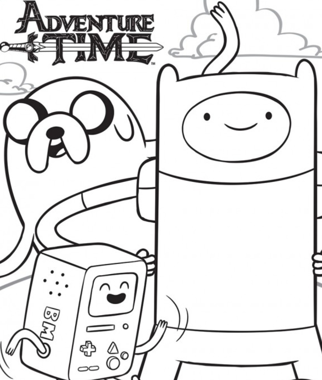 Adventure Time Printable Coloring Pages Printable Blank World