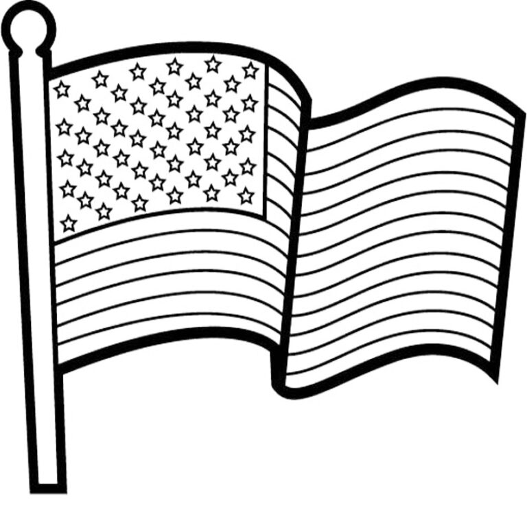 American Flag Coloring Pages - Best Coloring Pages For Kids