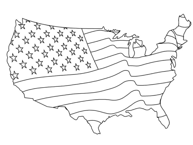 American Flag Coloring Pages - Best Coloring Pages For Kids