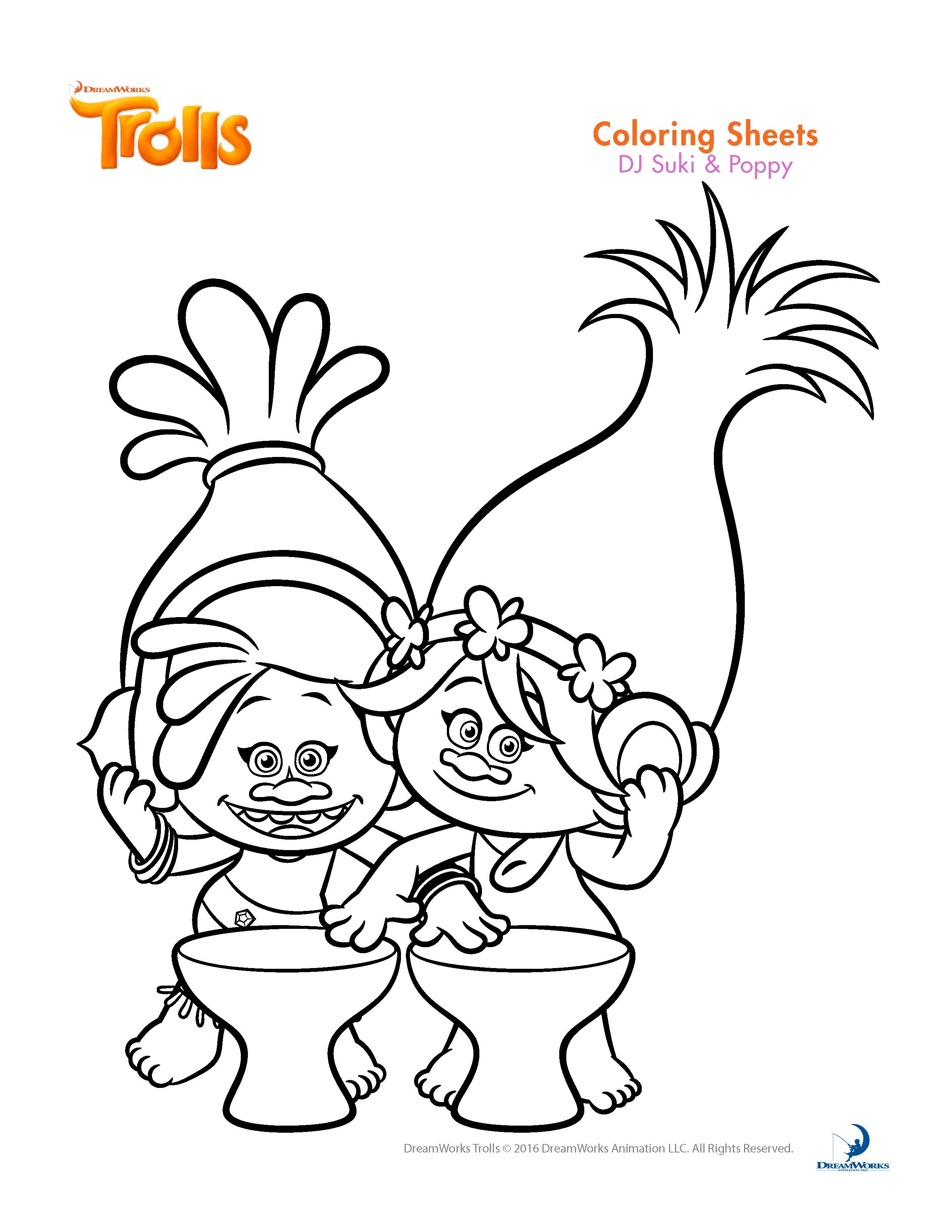 Trolls Movie Coloring Pages Best Coloring Pages For Kids