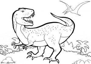 female trex coloring page