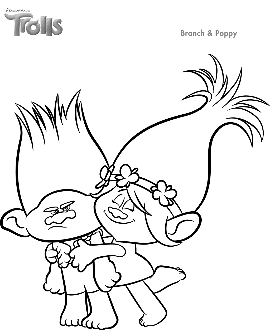 DreamWorks Trolls Party Edition - Princess Poppy Coloring Sheets Printable  #TrollsFHEInsider…