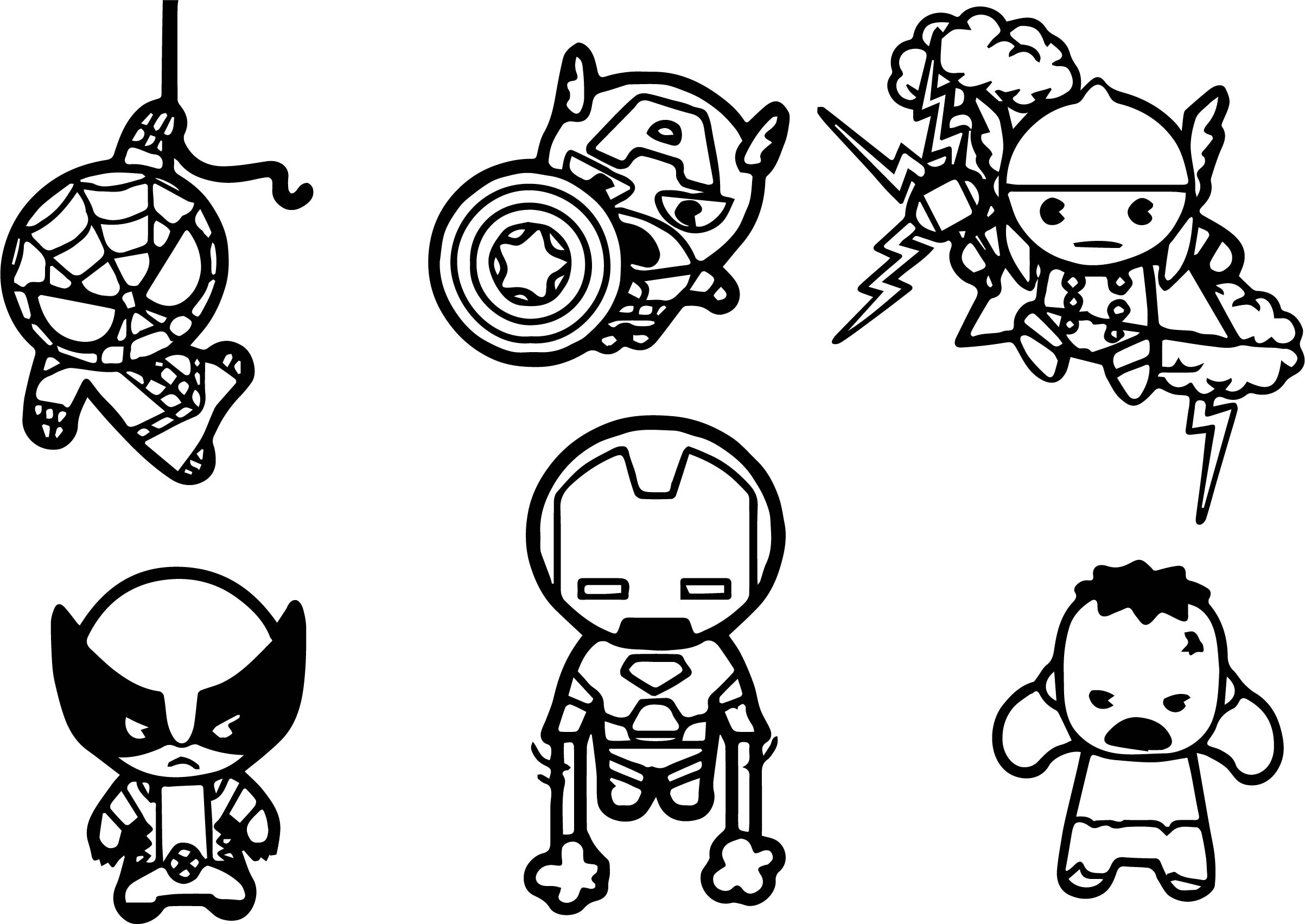 easy avengers coloring page