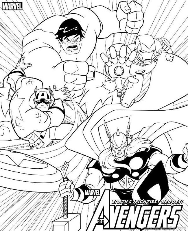 Printable Coloring Pages Avengers - Customize and Print