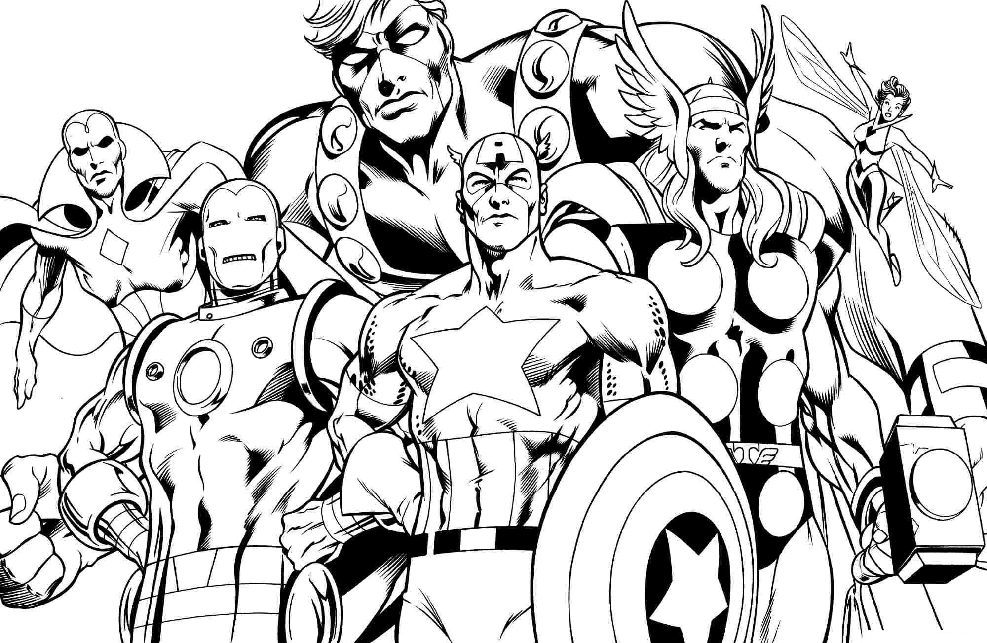 Drawings Avengers (Superheroes) – Printable coloring pages