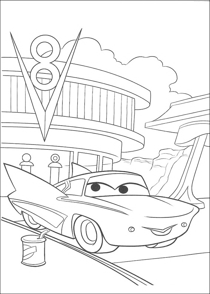 Flo Cars Coloring Page