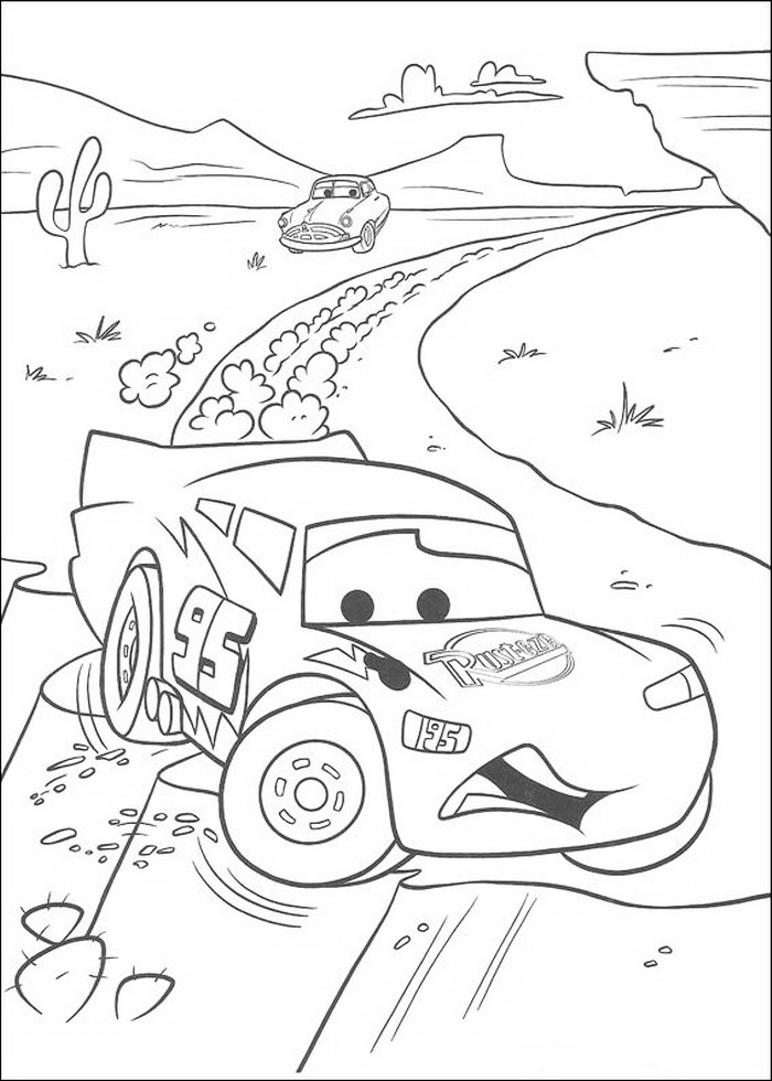 Lightning Mcqueen Coloring Page