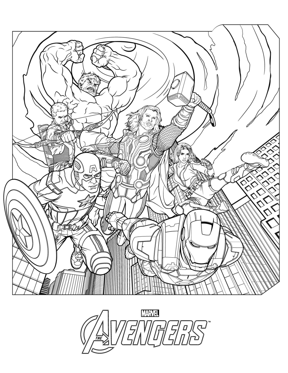 Printable Marvel Avengers Coloring Pages