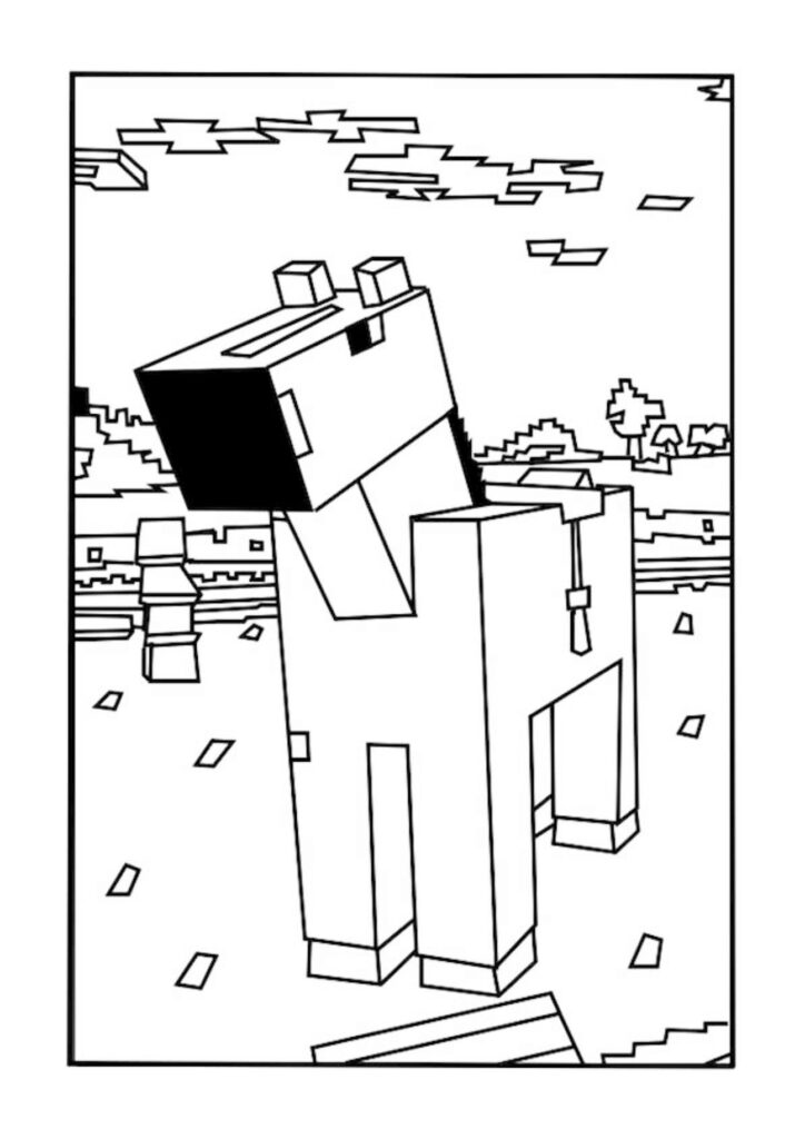 Minecraft Animal Coloring Page