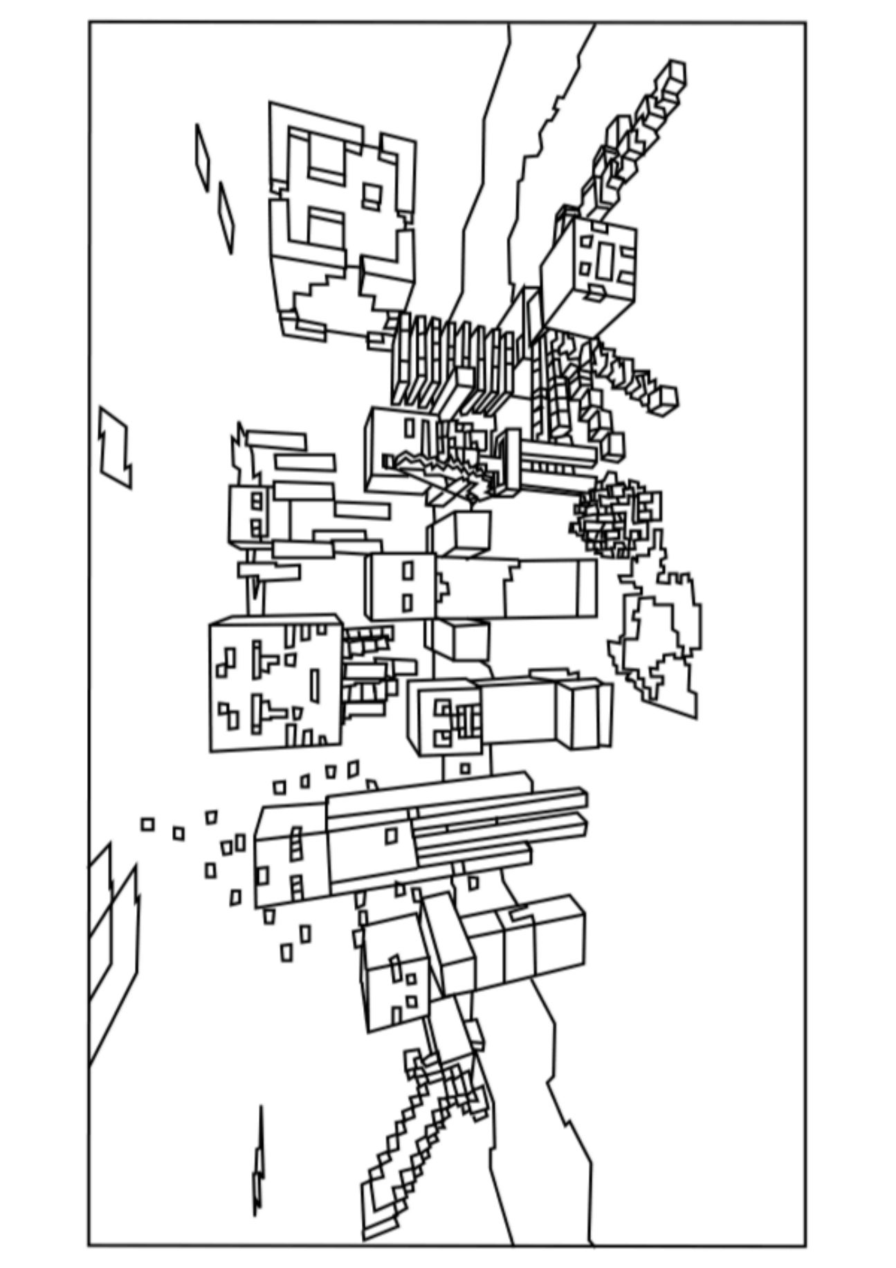 minecraft coloring pages mobs