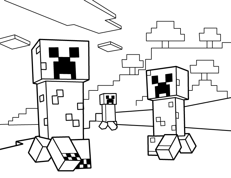 Minecraft Coloring Page
