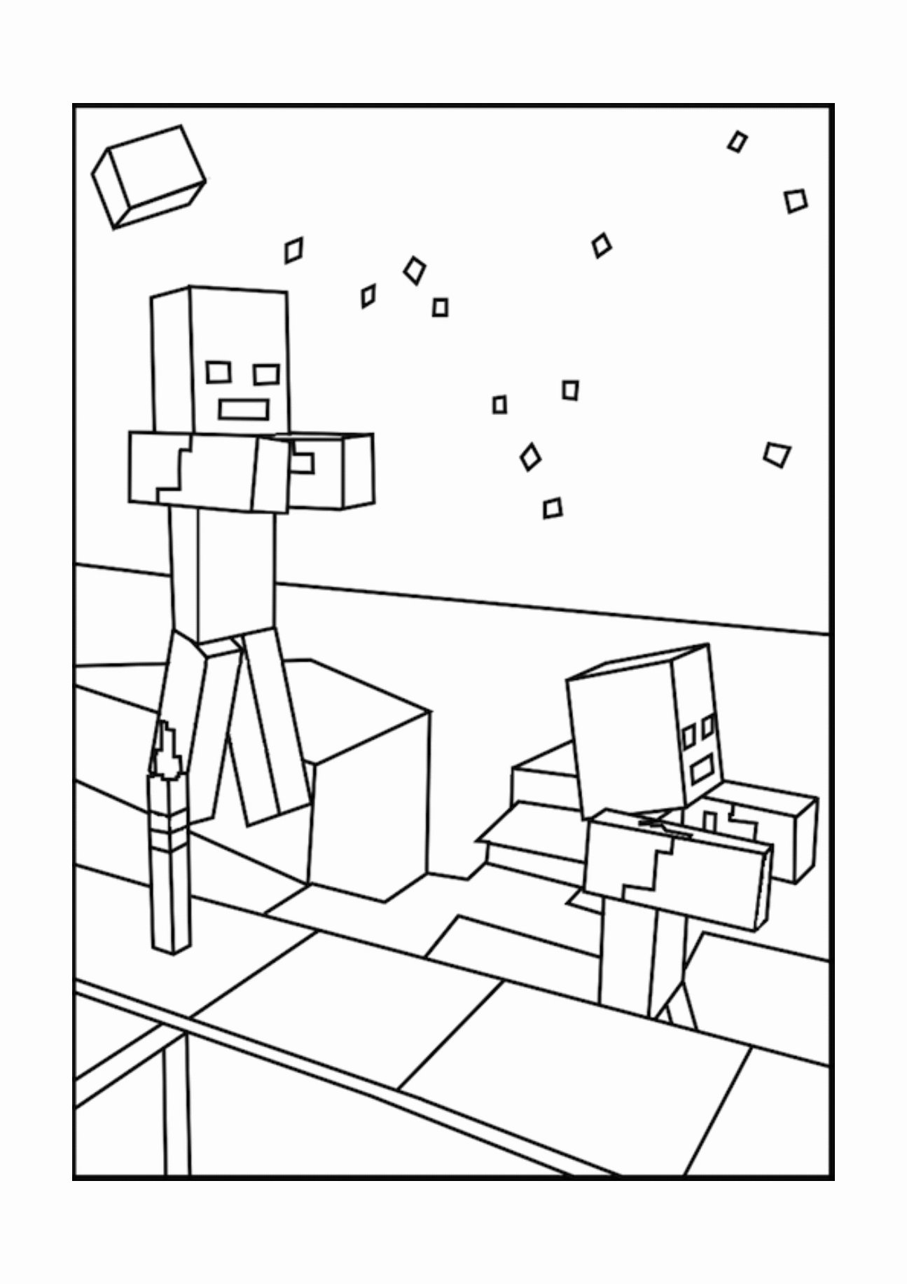 printable minecraft coloring pages for kids