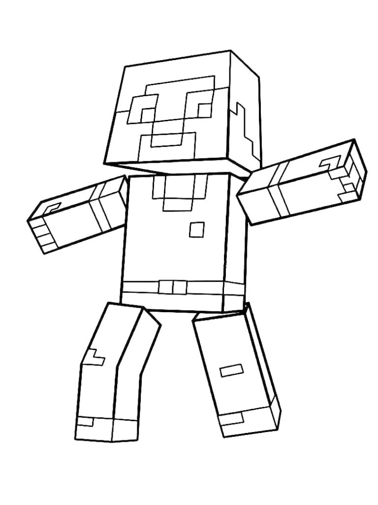 Minecraft Person Coloring Page