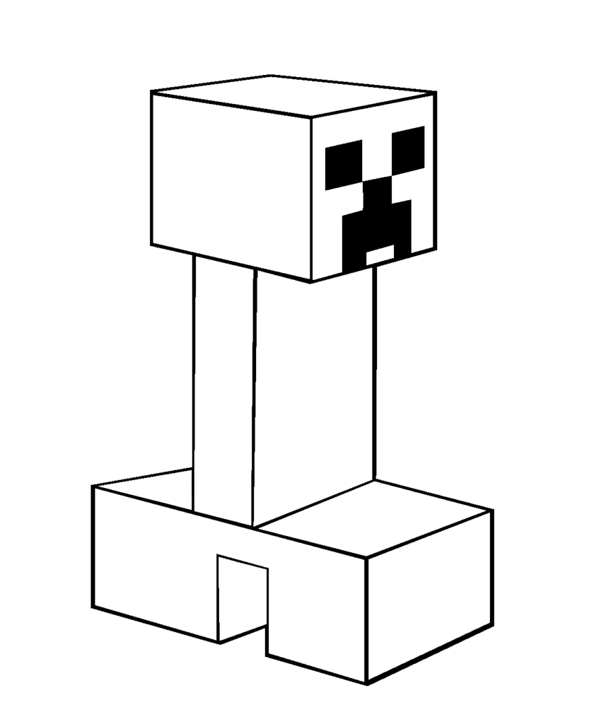 Minecraft Printable Coloring Page