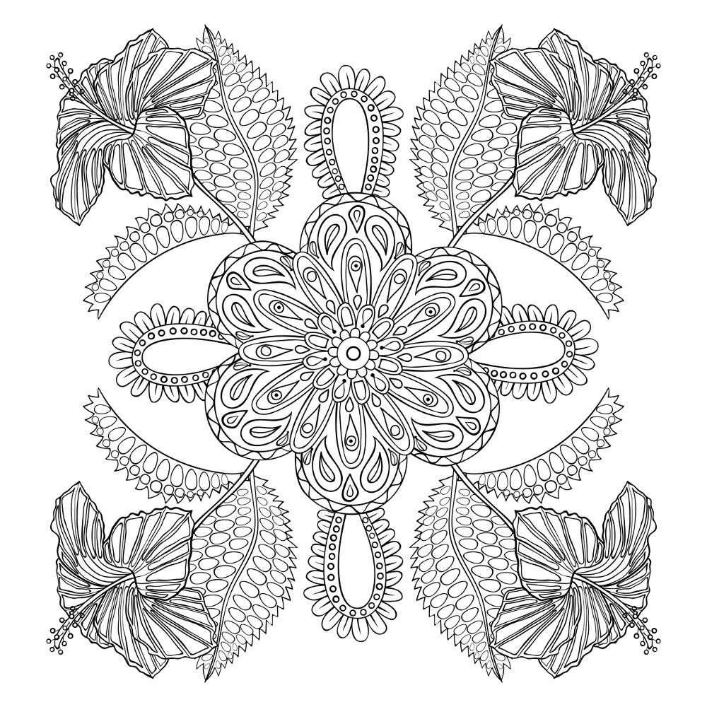 Download Flower Coloring Pages for Adults - Best Coloring Pages For Kids