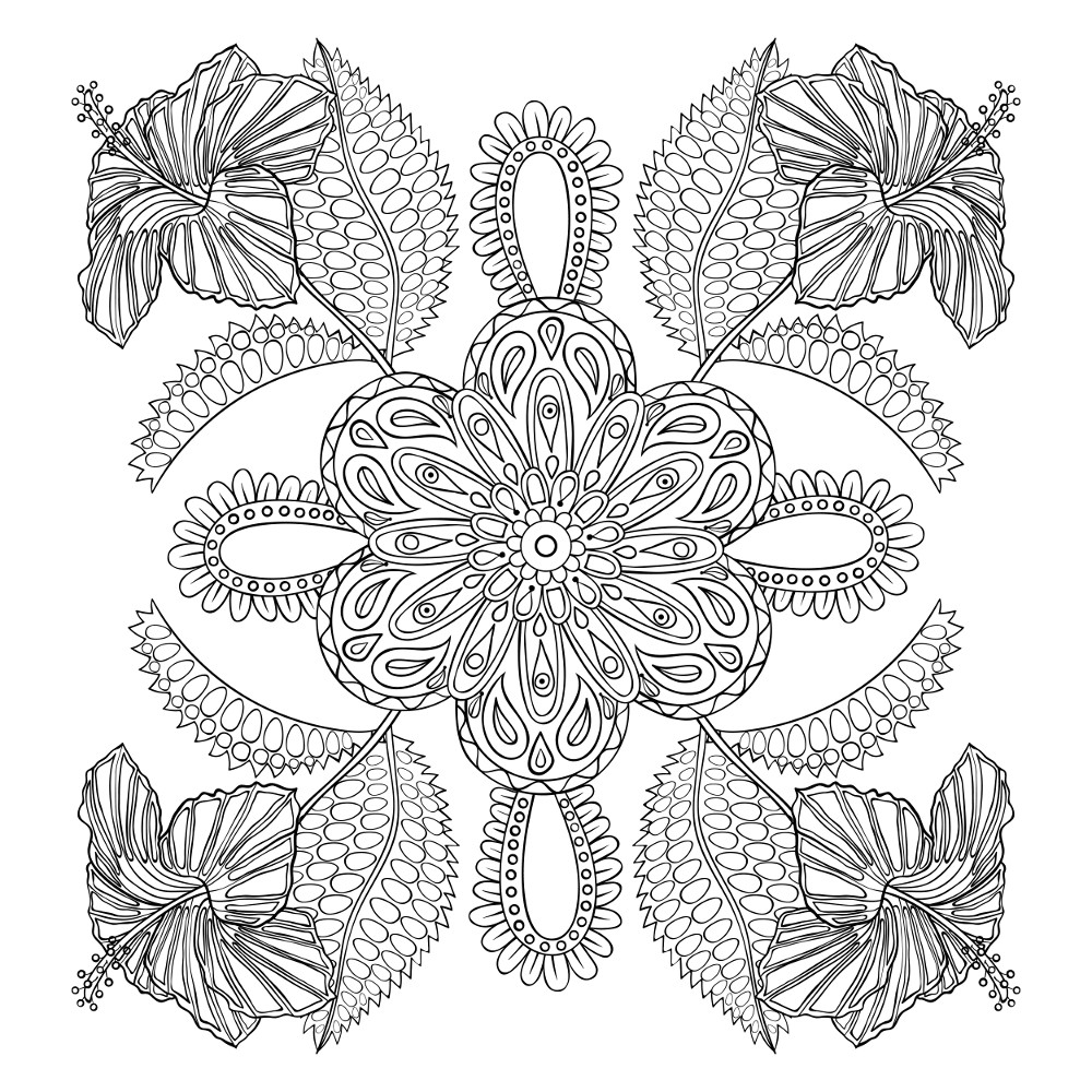 Flower Coloring Pages For Adults Best Coloring Pages For Kids