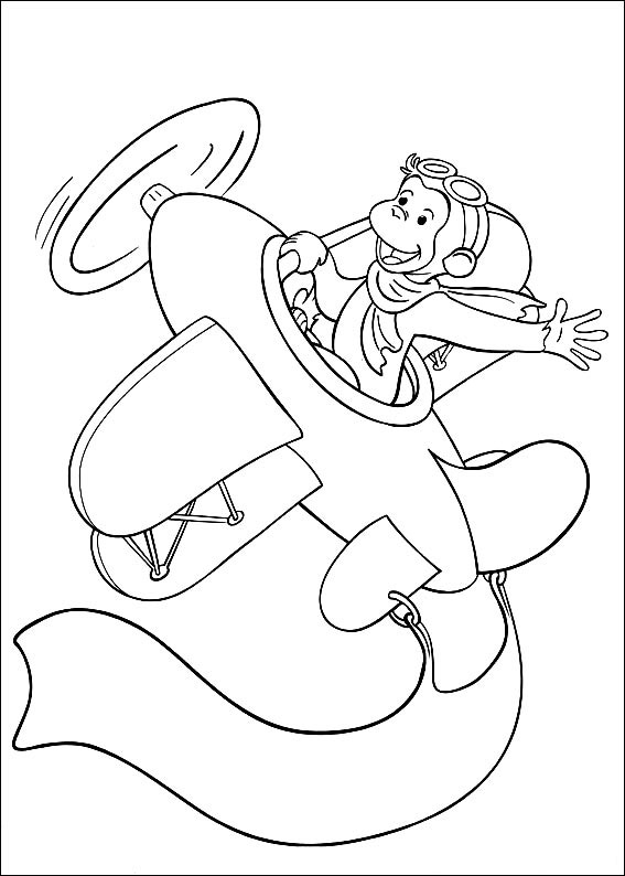 the man with the yellow hat coloring pages