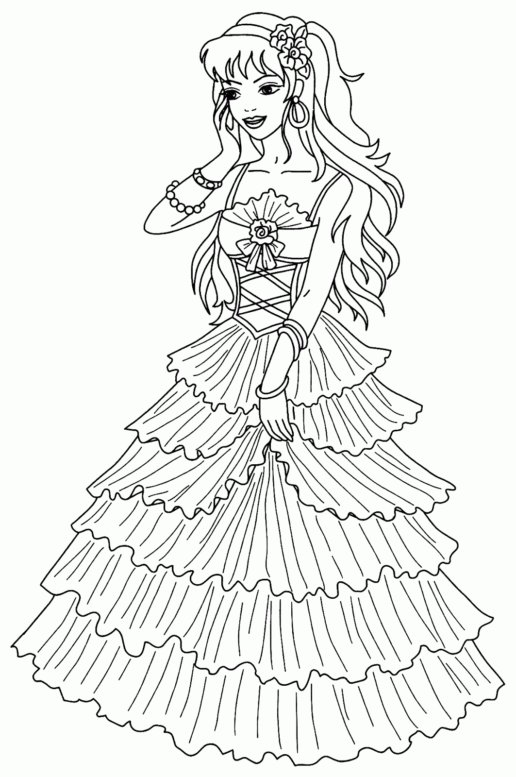 773 Cute Princess Coloring Pages with disney character