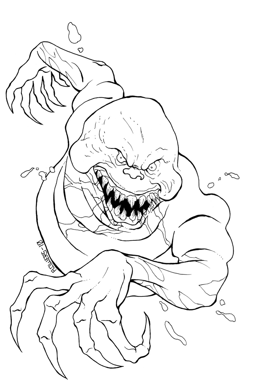 683 Simple Scary Monster Coloring Pages with Printable