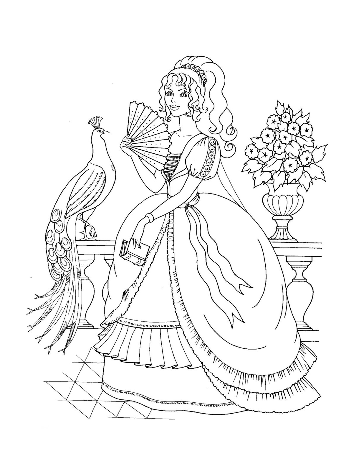 37 Gorgeous Princess Coloring Pages For Kids And Adults