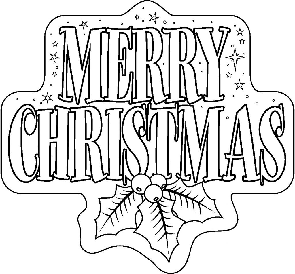 Merry Christmas Coloring Page