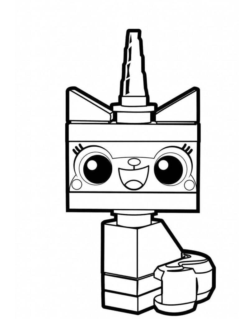 Lego Cat Coloring Page