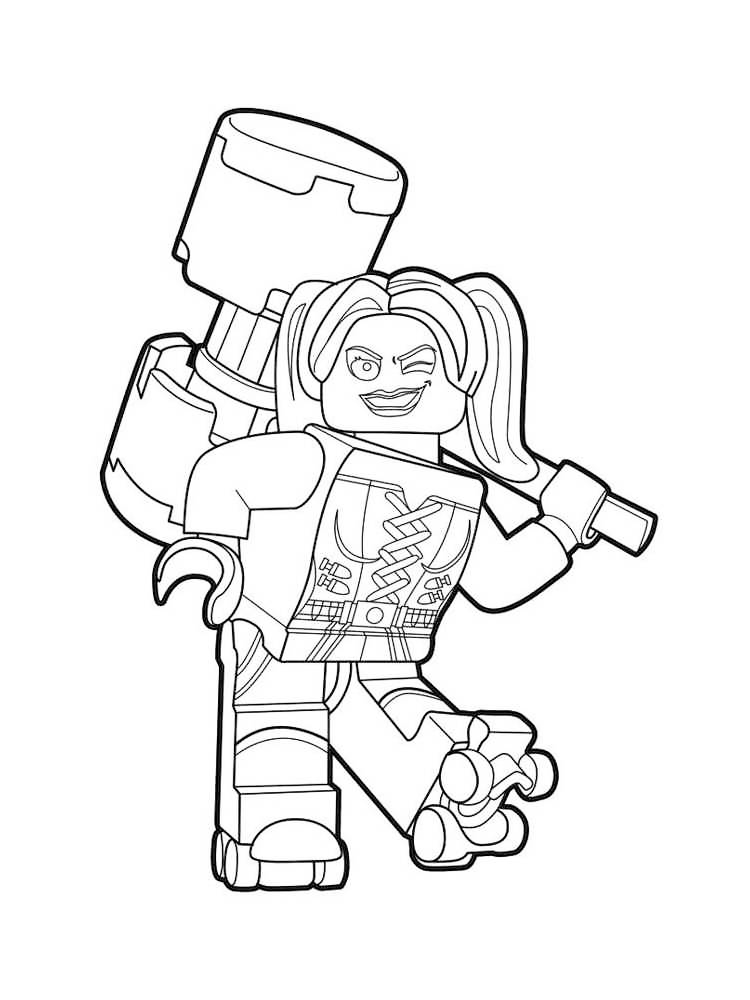 Lego Harley Quinn Coloring Page