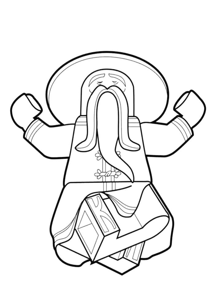 Lego Master Wu Coloring Page