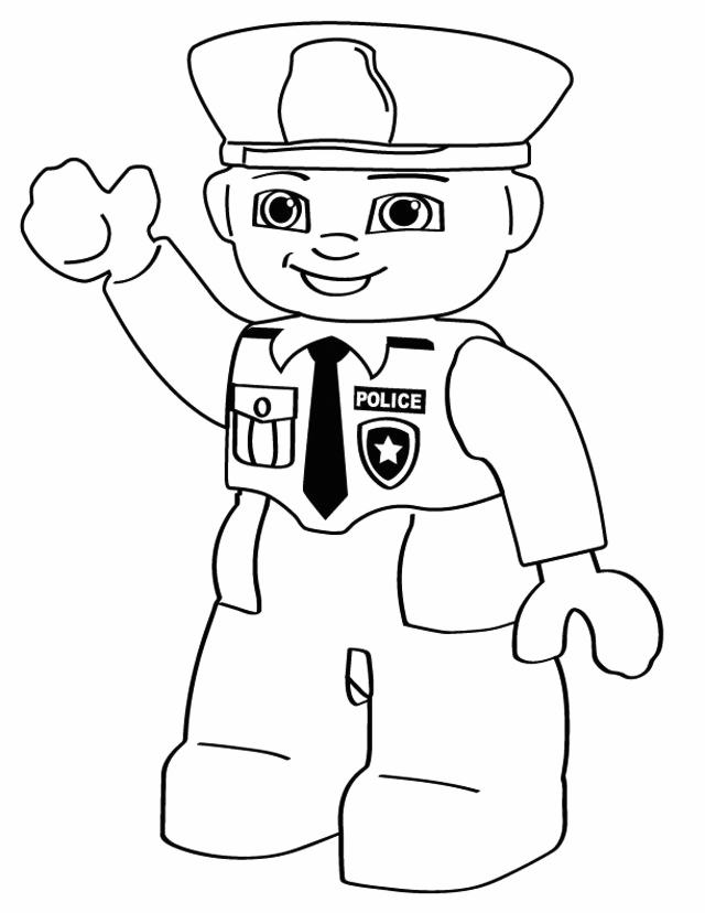 Lego Policeman Coloring Page