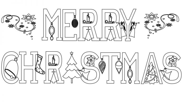 Free Printable Merry Christmas Coloring Pages