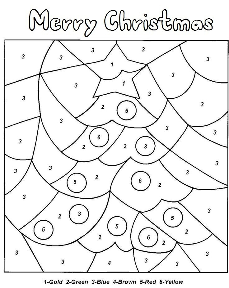 Christmas Color By Number Free Printables