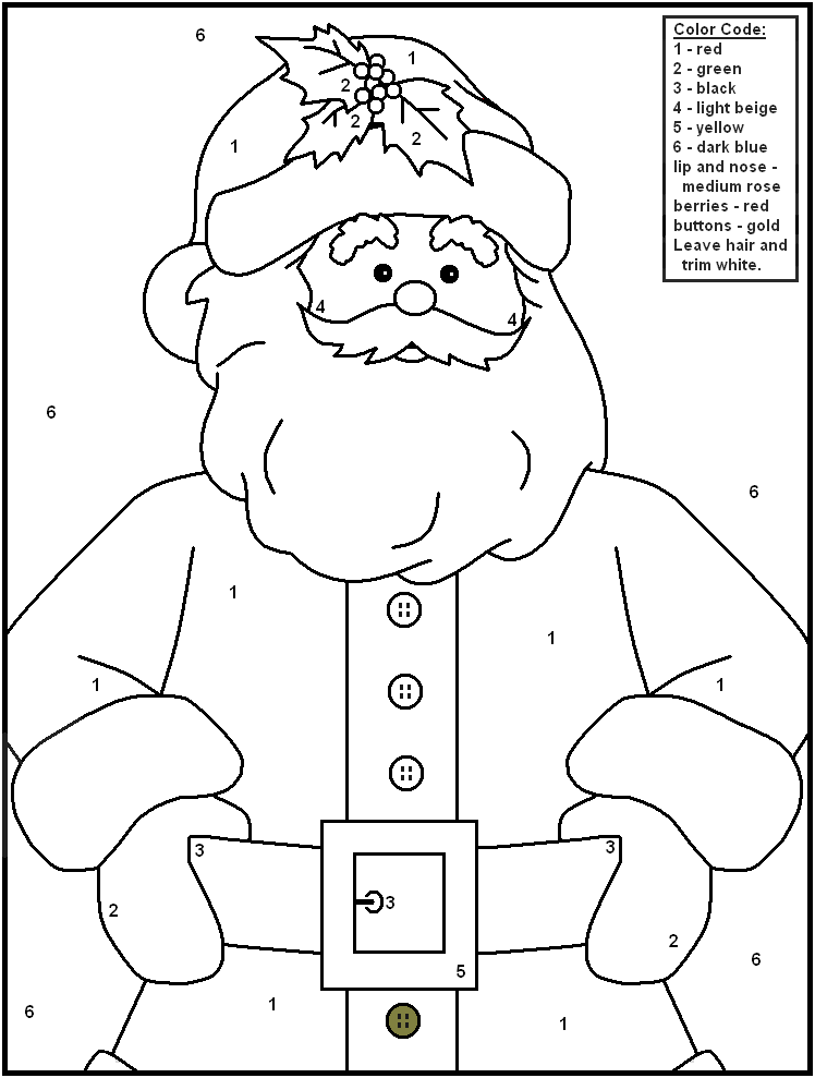 Christmas Color By Numbers Best Coloring Pages For Kids