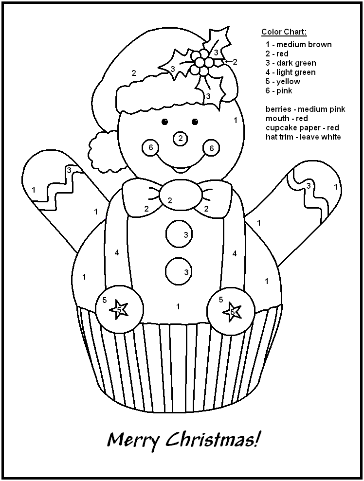 Color By Number Free Printable Christmas