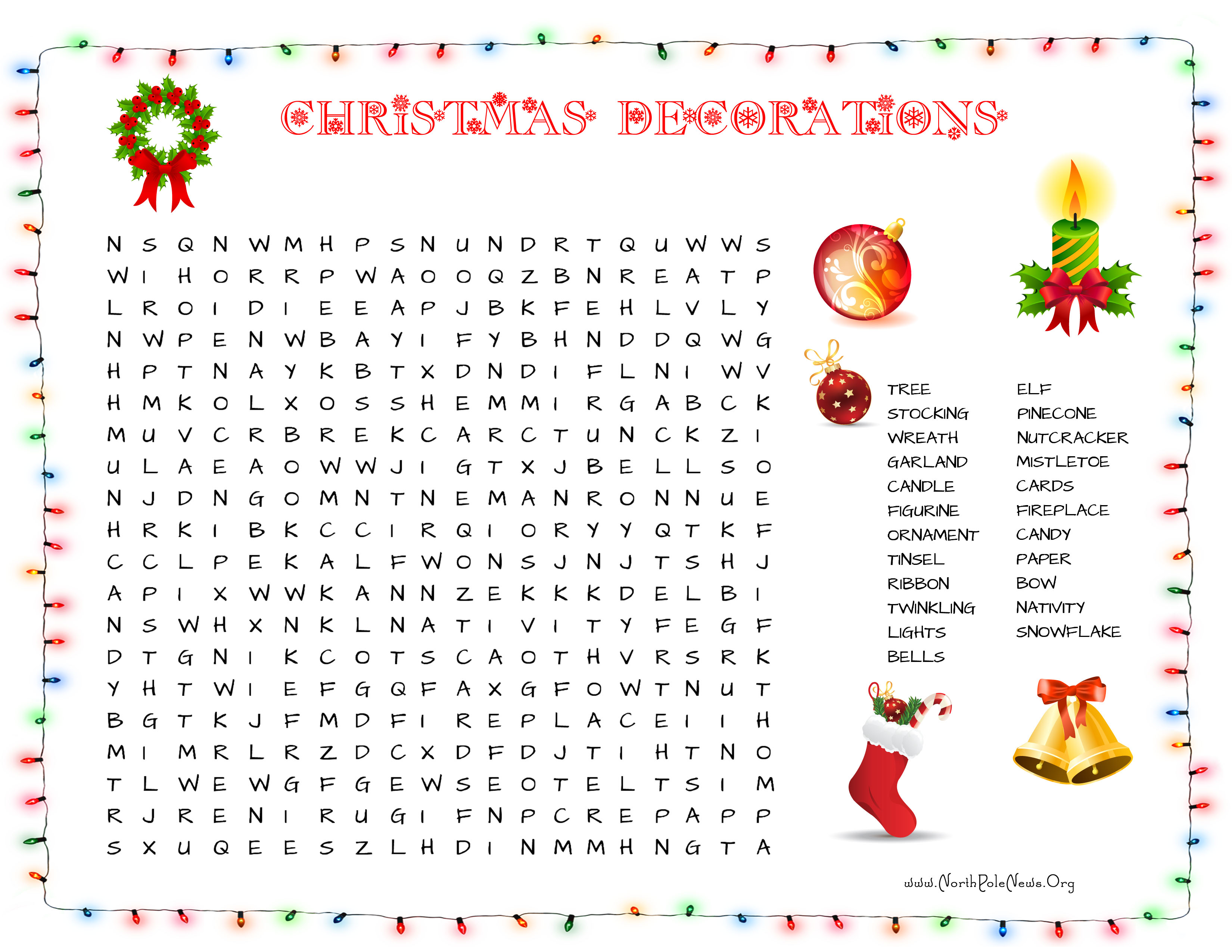 Printable Christmas Words - Printable Word Searches
