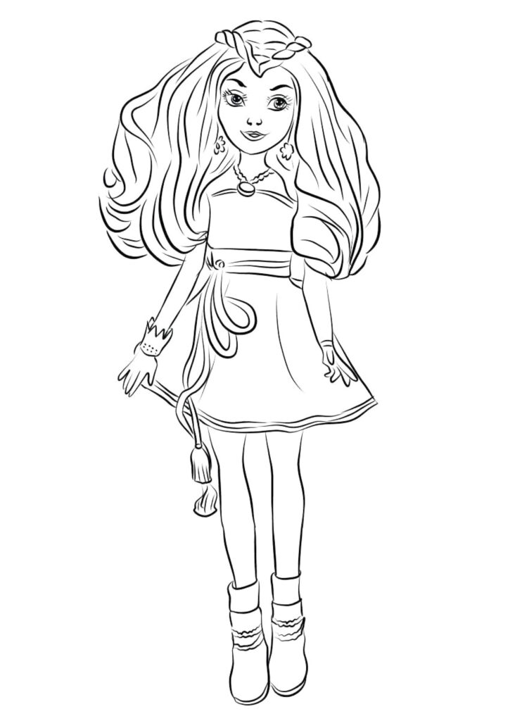 Descendants Doll Coloring Page